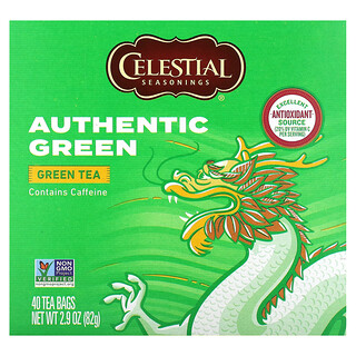 Celestial Seasonings, Authentic Green Tea, 40 Teebeutel, 82 g (2,9 oz.)