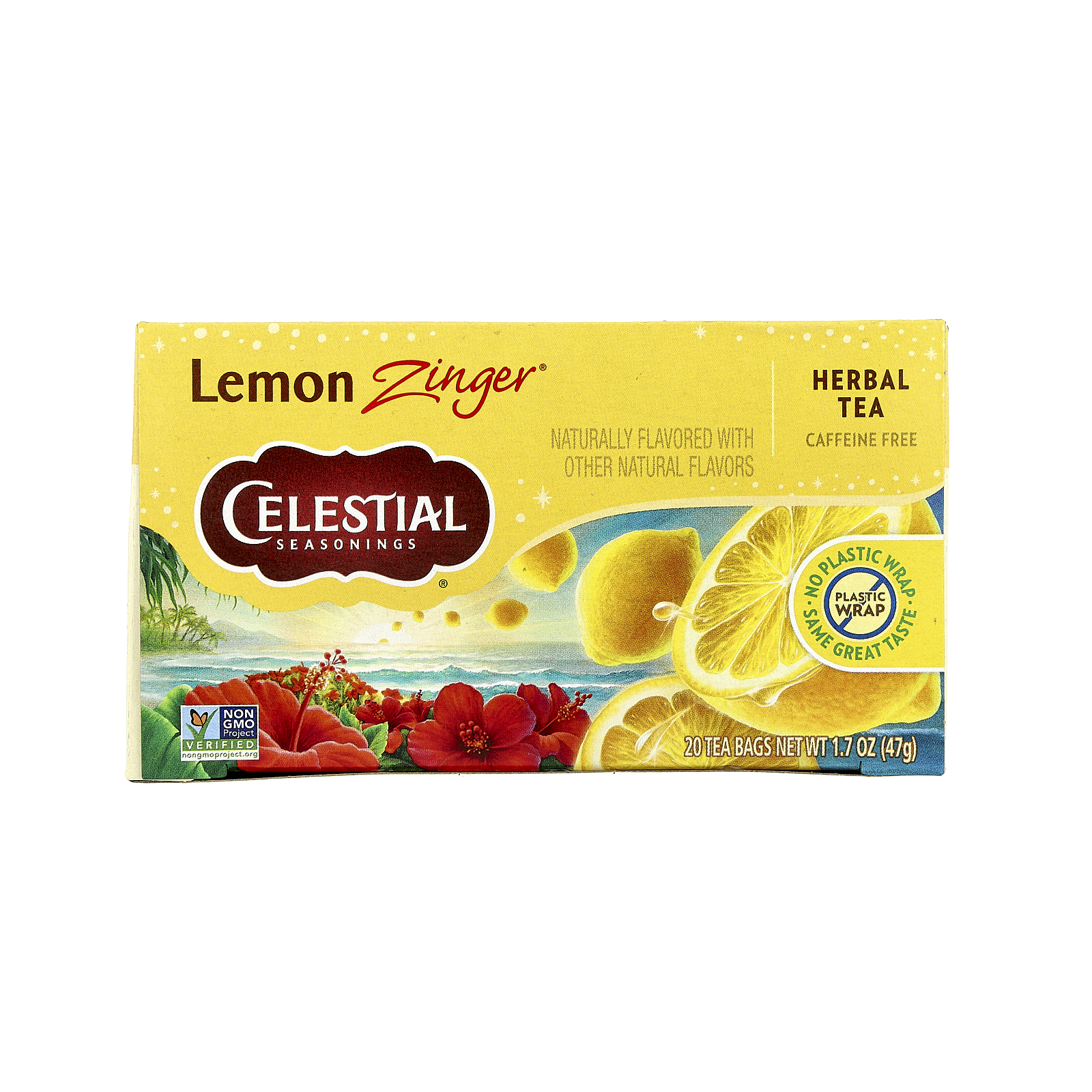 Herbal Tea, Lemon Zinger®, Caffeine Free, 20 Tea Bags, 1.7 oz (47 g)
