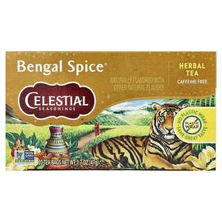 Celestial Seasonings, Gyógytea, Bengal Spice®, koffeinmentes, 20 tasak teás, 47 g