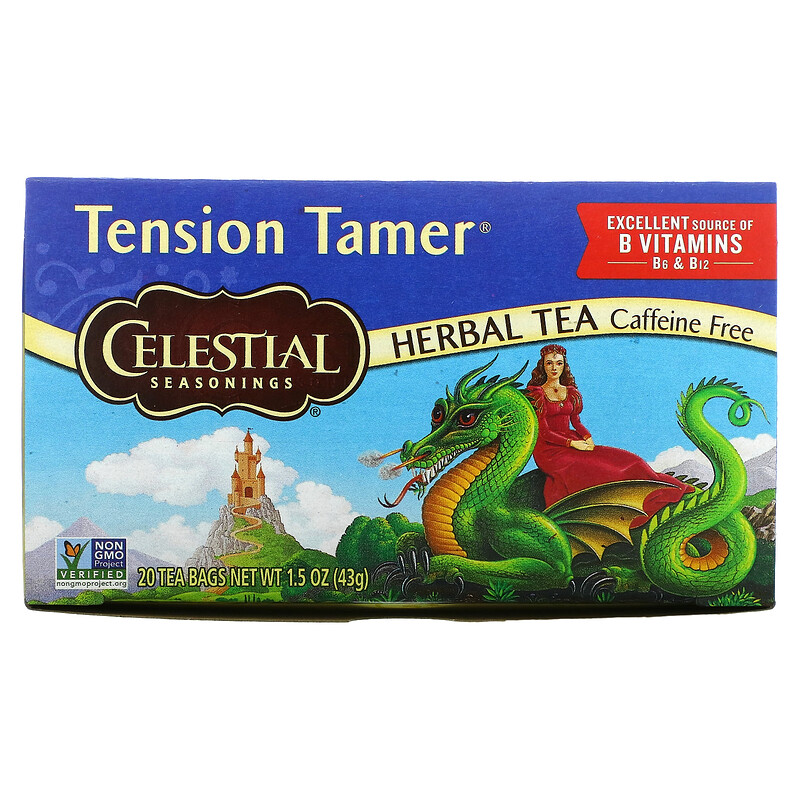 Celestial Seasonings, Herbal Tea, Tension Tamer, Caffeine Free, 20 Tea