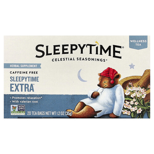 Celestial Seasonings Wellness Tea, Sleepytime Extra®, Caffeine Free, 20 Tea Bags, 1.2 oz (35 g)