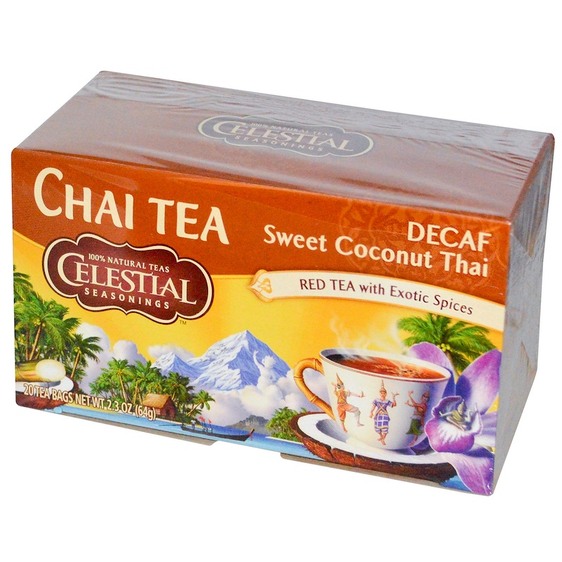Celestial Seasonings, Chai Tea, Decaf, Sweet Coconut Thai, 20 Tea Bags