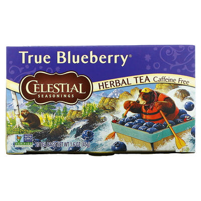 Купить Celestial Seasonings Травяной чай, без кофеина, Черника, 20 пакетиков, 1, 6 унции (45 г)