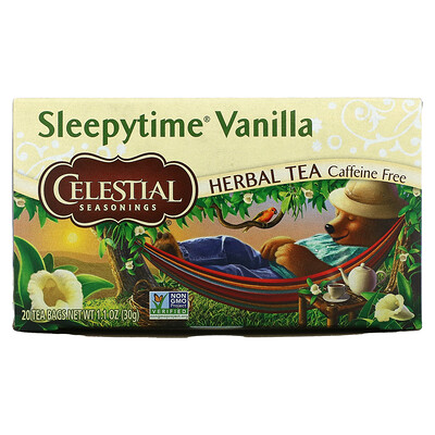 Купить Celestial Seasonings Травяной чай, Sleepytime Vanilla, без кофеина, 20 пакетиков, 1, 0 унции (29 г)