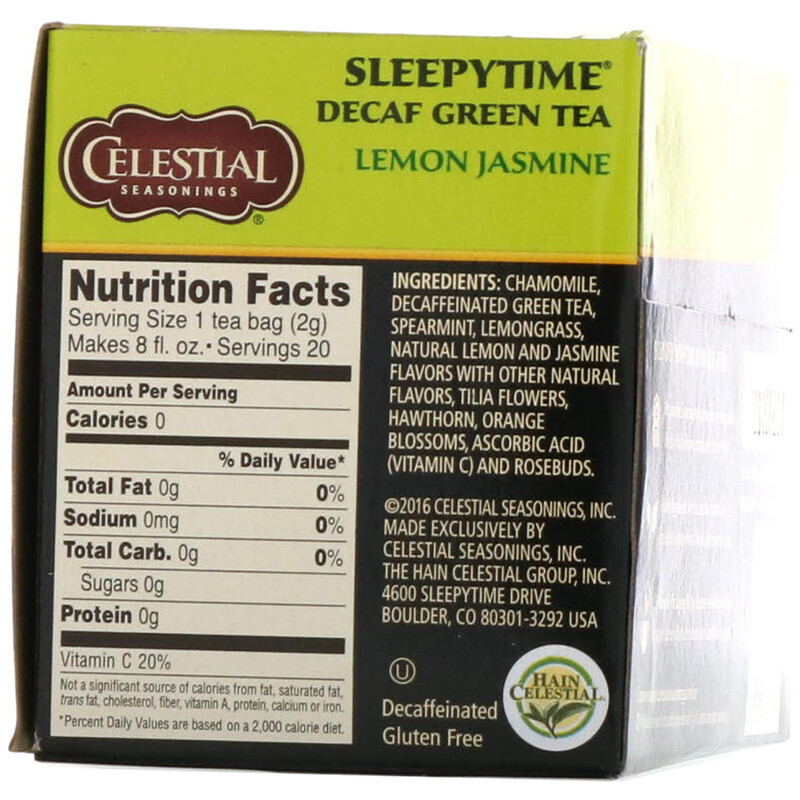 ingredients in celestial seasonings extra sleepytime tea