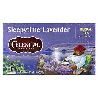 Celestial Seasonings, Kruidenthee, Sleepytime® Lavendel, cafeïnevrij, 20 theezakjes, 1,1 oz (30 g)