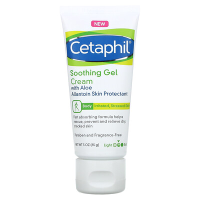 Cetaphil Soothing Gel Cream with Aloe, Medium, Fragrance Free, 3 oz (85 g)
