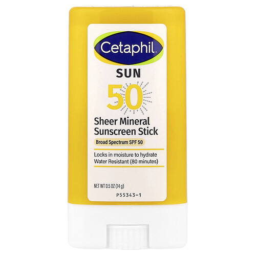 Cetaphil, Sheer Mineral Sunscreen Stick, LSF 50, Alle Hauttypen, 14 g