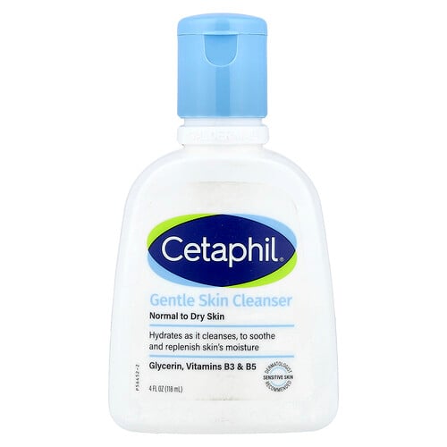 Cetaphil, Gentle Skin Cleanser, Normal to Dry Skin, Fragrance Free, 4 fl oz (118 ml)