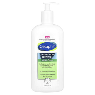 Cetaphil, Cooling Relief Body Wash, Fragrance Free, 20 fl oz (591 ml)