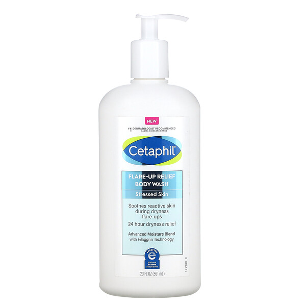 Cetaphil‏, Flare-Up Relief Body Wash, Stressed Skin, 20 fl oz (591 ml)