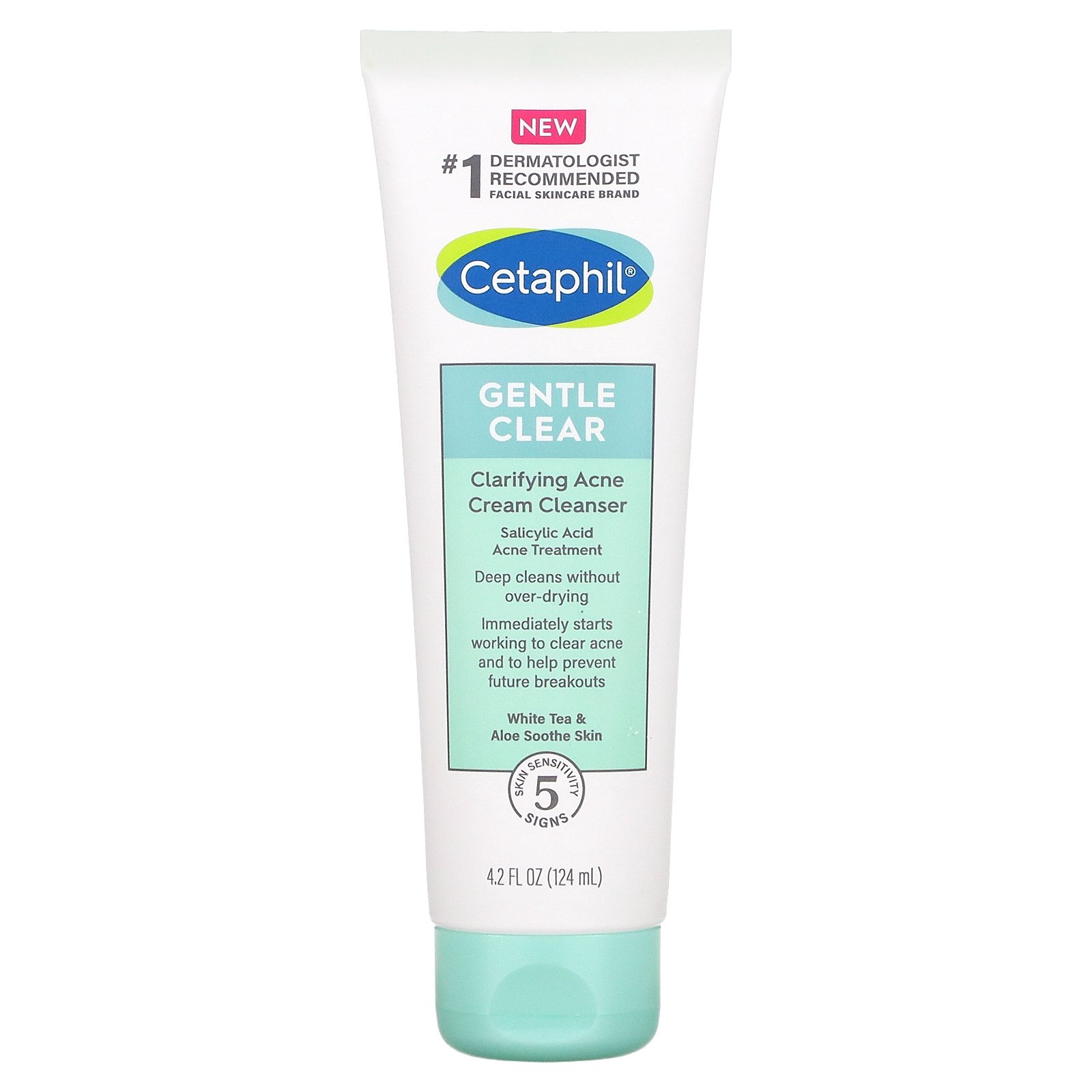 Cetaphil Gentle Clear Clarifying Acne Cream Cleanser 4 2 Fl Oz 124 Ml