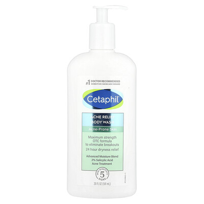 Product Image for Cetaphil, Acne Relief Body Wash, Acne-Prone Skin, 20 fl oz (591 ml)
