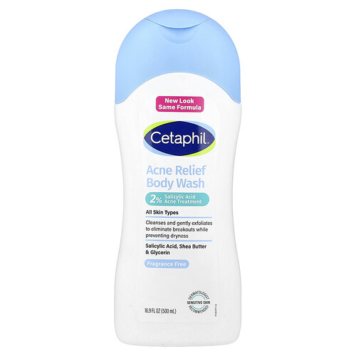 Cetaphil, Acne Relief Body Wash, alle Hauttypen, parfümfrei, 500 ml
