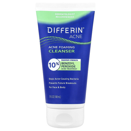 Cetaphil, Differin®, Maximum Strength Acne Foaming Cleanser, schäumender Akne-Reiniger mit maximaler Stärke, 148 ml (5 fl. oz.)