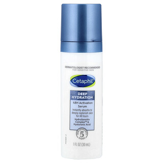 Cetaphil, Deep Hydration, 48H Activation Serum, tiefenwirksame Feuchtigkeitspflege, 48H-Aktivierungsserum, für empfindliche Haut, 30 ml (1 fl. oz.)