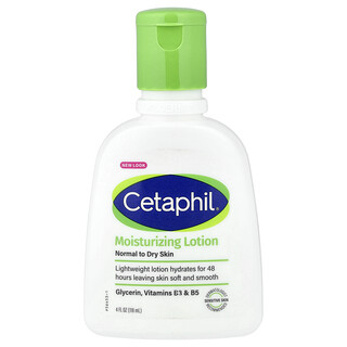 Cetaphil, Loción humectante, Piel normal a seca, Sin fragancia, 118 ml (4 oz. líq.)
