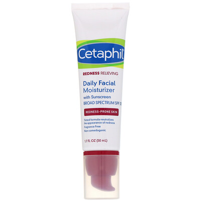 Cetaphil Redness Relieving, Daily Facial Moisturizer, SPF 20, Neutral Tint, 1.7 fl oz (50 ml)