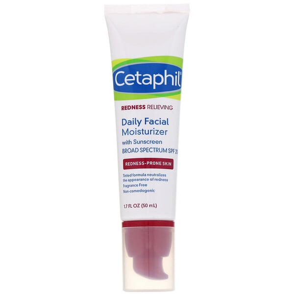 Cetaphil, увлажняющее средство от покраснений для лица, солнцезащитный фактор SPF 20, нейтральный оттенок, 50 мл (1,7 жидк. унции)