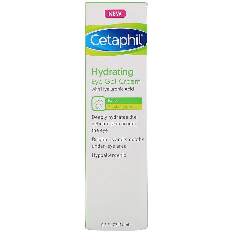 Cetaphil, Hydrating Eye Gel-Cream with Hyaluronic Acid, 0.5 fl oz (14 ...