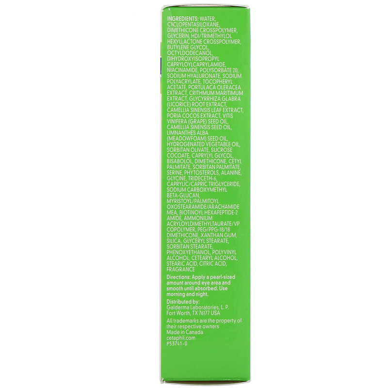 Cetaphil, Hydrating Eye GelCream with Hyaluronic Acid, 0.5 fl oz (14