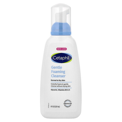 Cetaphil, Espuma de limpieza suave, Piel normal a seca, 237 ml (8 oz. líq.)