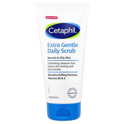 Cetaphil, Extra Gentle Daily Scrub, extra sanftes tägliches Peeling, normale bis fettige Haut, 178 ml (6 fl. oz.)