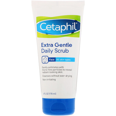 Cetaphil Extra Gentle, скраб для ежедневного использования, 178 мл