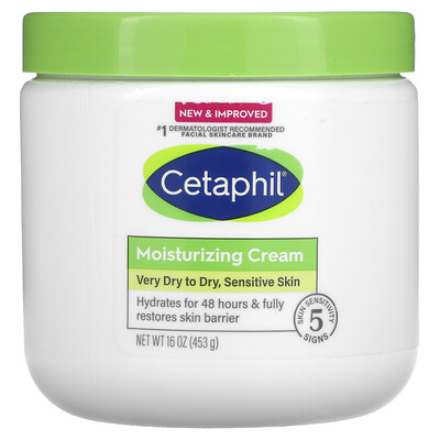 Cetaphil Увлажняющий крем, для очень сухой и сухой, для чувствительной кожи, 453 г (16 унций)