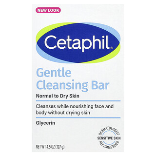 Cetaphil, Gentle Cleansing Bar Soap, Normal to Dry Skin, 4.5 oz (127 g)