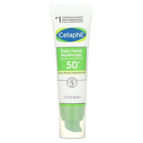 Cetaphil, Daily Facial Moisturizer with Sunscreen, SPF 50+, Fragrance ...