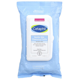 Cetaphil, Nježne maramice za čišćenje kože, bez mirisa, 25 prethodno navlaženih maramica