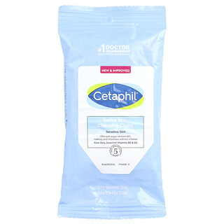 Cetaphil, 温和卸妆湿巾，无香，10 块预浸湿巾