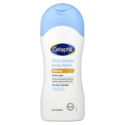 Cetaphil, Ultra Gentle Body Wash, sanftes Duschgel, für alle Hauttypen, leichter Duft, 500 ml (16,9 fl. oz.)