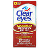 Clear Eyes‏, Maximum Redness Relief, Lubricant/Redness Reliever Eye Drops, 0.5 fl oz (15 ml)