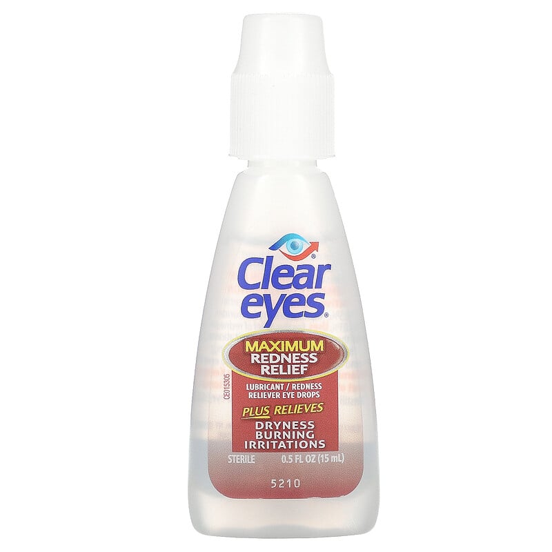 Clear Eyes, Maximum Redness Relief, Lubricant/Redness Reliever Eye ...