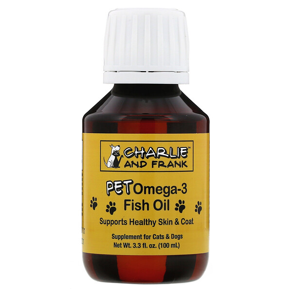 Charlie & Frank, Pet Omega3 Fish Oil, For Cats & Dogs, 3.3 fl. oz