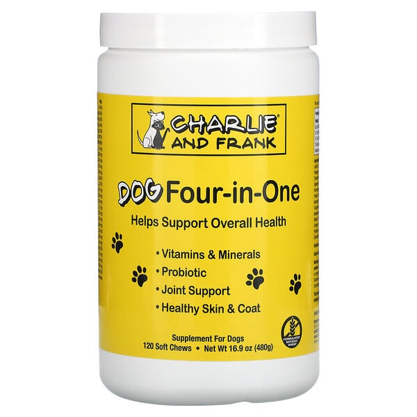 Charlie & Frank, Dog Four-in-One, Vier-in-Eins für Hunde, 120 Kau-Snacks