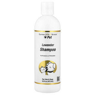 California Gold Nutrition, Champú para mascotas, Para perros y gatos, Lavanda, 473 ml (16 oz. líq.)