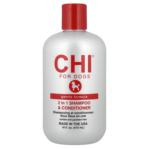 CHI for Dogs, 2 in 1 Shampoo & Conditioner, Gentle Formula, 2-in-1-Shampoo und Conditioner, sanfte Formel, für Hunde, 473 ml (16 fl. oz.)
