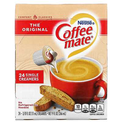 Coffee Mate Comfort Classics, The Original, 24 отдельных сливки, 11 мл (3/8 жидк. Унции)