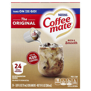 Coffee Mate, Succédané de crème à café liquide, 24 succédanés de crème individuelles, 11 ml pièce