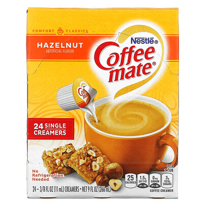 

Coffee Mate Жидкие сливки для кофе фундук 24 сливки 11 мл (3/8 жидк. Унции)