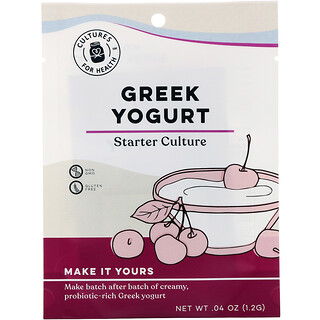 Cultures for Health, 希臘式優酪乳，2 包，0.04 盎司（1.2 克）