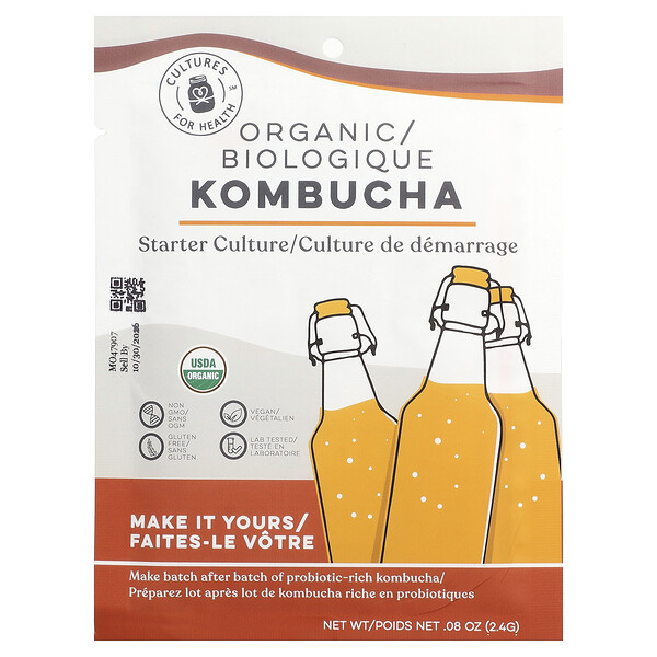 Cultures for Health Organic Kombucha, 0.08 oz (2.4 g)