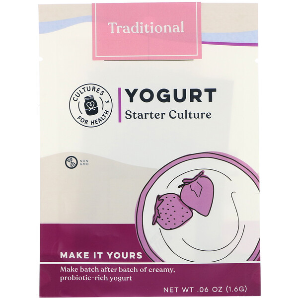 Cultures for Health, Yogurt, Traditional , 4 Packets, .06 oz (1.6 g