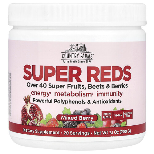 Country Farms Super Reds, Mixed Berry, 7.1 oz (200 g)