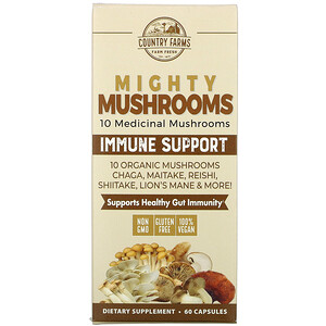 Отзывы о Country Farms, Mighty Mushrooms, Immune Support, 60 Capsules
