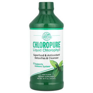 Country Farms, Clorofila líquida ChloroPure™, Menta, 473 ml (16 oz. líq.)