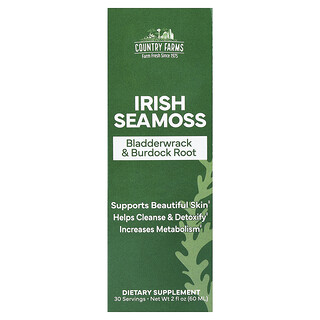 Country Farms, Musgo marino de Irlanda, raíz de sargazo y bardana`` 60 ml (2 oz. Líq.)